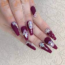 A simple use of only one color i.e. 43 Beautiful Nail Art Designs For Coffin Nails Page 4 Of 4 Stayglam