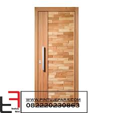 Model pintu utama rumah modernadalah gambaran koleksi dari judul artikel 22 model pintu utama minimalis terbaru 2019. Pintu Rumah Minimalis Modern Kayu Jati Motif Kayu Acak Pj 144 Kusen Pintu Jepara
