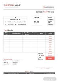 Free Business Travel Invoice Template In 2020 Invoice Template Invoice Design Template Templates