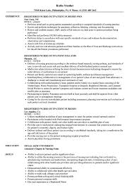 Registered Nurse Outpatient Resume Samples Velvet Jobs