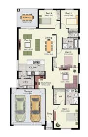 Need something smaller than a 3. Single Story Home Floor Plan With 4 Bedrooms Double Garage And 171 Square Meters One Floor House Plans Small House Plans Porch House Plans