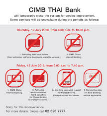 How to bank with us. Bank Services Will Be Temporary Unavailable Cimb Th