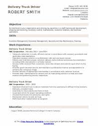 delivery truck driver resume samples