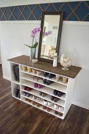 Here are a few ways you can stylishly organize your entryway to account for the realness that is keep an eye out for unusually sized secondhand pieces that may be perfect for shoe storage. 20 Diy Shoe Rack Ideas For The Perfect Entryway Makeover