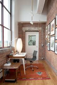 Trendy Textural Beauty 25 Home Offices With Brick Walls Industrial Home Offices Home Office Decor Small Home Office