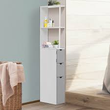 Maybe you would like to learn more about one of these? Homcom Bathroom Storage Cupboard Thin Cabinet Unit Shelf White W Drawers Ebay