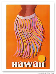 Pan American Airlines Hawaii Hula Skirt Vintage Travel Posters Travel Posters Hawaii Hula