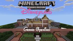 Imagineering fun is a real scale recreation of disneyland in minecraft on the server, you can ride rides to earn pins and coins that can be used to buy things like hats to wear mouse ears, anyone, items to hold, and more our goal is to go above and beyond any other disneyland servers that have tried to enter this realm. Minecraft Pocket Edition Disneyland Grand Opening Youtube