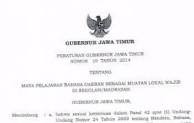 Mapel bahasa jawa dalam kurikulum 2013 jenjang smp mts masih termasuk pada muatan lokal yang mana tiap daerah mungkin memiliki. Pergub No 19 Tahun 2014 Pelaksanaan Bahasa Jawa Di Jawa Timur Www Harrywidhiarto Com
