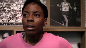 Brenessa Thompson of Medgar Evers raced in the 4x400 relay at the 2015 NYRR  Millrose Games Trials