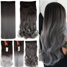 Bellami brown hair extensions premium 100% remy hair extensions are available in ash, chestnut, chocolate, dark, mochachino and other shades. Grade A Dark Brown To Silver Grey Ombre Color 25 Inches Straight Wavy One Piece Clip In Hair Extensions Hairpiece Wish