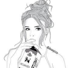 Dessin noir et blanc peinture dessin artiste dessins graphisme art du tricot exposition d'oeuvre d'art dessiner des personnages zine. Le Chignon Grave Classe Dessin Noir Et Blanc Dessins De Fille Dessin De Fille