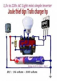 Skema Joule Thief 1 5v To 220v Ac Led Light Teknik Listrik Rangkaian Elektronik Energi Alternatif