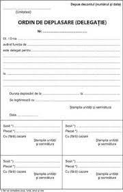 Document pentru stabilirea diferențelor de primit sau de restituit de titularul de avans Model Ordin Deplasare Completat Shoogle