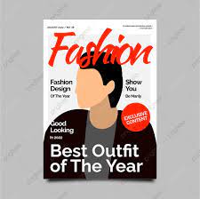 ファッション雑誌の表紙デザインイラストテンプレートイラストテンプレート素材PSDダウンロード