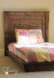 Classical twin bed frame on a student's budget. Diy Pottery Barn Inspired Fillman Twin Headboard Shanty 2 Chic Build A Platform Bed Diy Bed Home Diy