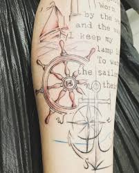 Maybe you would like to learn more about one of these? New Tattoo Inked Inkedgirls Maritim Boat Steuerrad Tattoogirl Herewogo Lubeck Tattoozentrumlubeck Like4lik Nautical Tattoo Tattoos Geometric Tattoo