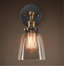 Factory filament clear glass cloche sconce. Factory Filament Clear Glass Cloche Wall Lamp Gfurn Belysning Trappa Badrum Inredning Lampor