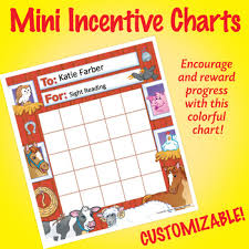 Nsd2200 Farm Animals Editable Mini Incentive Charts