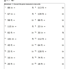13 centimeters is equal to how many inches? Free Measurement Conversion Worksheets Feet And Inches