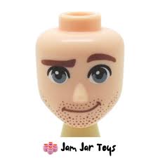 LEGO Eva, Light Nougat Head, Freckles, Coral Lips, Crooked Smile. MDH161