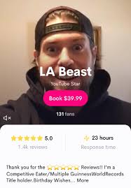 https://www.cameo.com/labeast?qid=0 In no way am I asking anyone to order a  cameo message from me. All I'm asking is if you can join my fan club