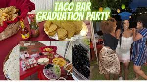Try one of these super fun and easy food bar ideas and encourage your guest to get creative! Taco Bar Theme Graduation Party Vlog Youtube