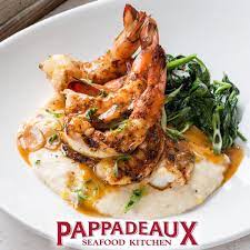 Shrimp Grits From Pappadeaux S With Grilled Shrimp Sauteed Spinach Creamy Chees Pappadeaux Salmon Recipe Seafood Kitchen Pappadeaux Shrimp And Grits Recipe