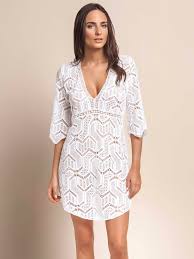 Les dernières robes en dentelle à la mode sur milanoo.com maintenant. Robe Plage Dentelle Blanche F8cf2e