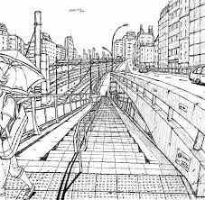 The Stairs Along The Railroad Track Architecture Drawing Architectural Sketch Architecture