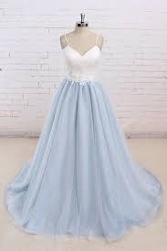 There are thousands of styles for you to choose from. Tulle Baby Blue Long Flower Prom Dress With White Top Evening Dress Promnova