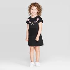 Toddler Girls Short Sleeve Cape Dress Cat Jack Black Target Black Short Sleeve Dress Toddler Girl