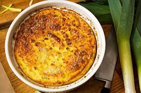 Leek And Potato Souffle With Ham And Fontina Recipe Recipe Potato Souffle Leeks Recipes
