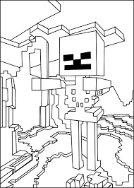 Wither skeletons spawn in nether fortresses at a light level of 7 or less, in groups of 4. Minecraft Skeleton Coloring Pages Coloring Home