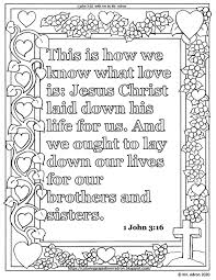One of the first bible verses children learn is john 3:16 as it carries the message of salvation through jesus christ. Coloring Pages For Kids By Mr Adron Free 1 John 3 16 Print And Color Page This Is How We Know What Love Is Bible Verse