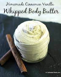Homemade Cinnamon Vanilla Whipped Body Butter Recipe Homemade Body Butter Diy Body Butter Diy Beauty Recipes