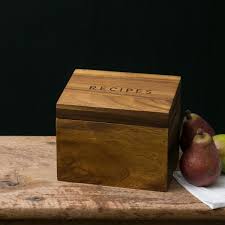 Wooden Recipe Card Recipe Box Wooden Recipe Box Handmade Wooden Boxes
