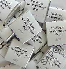 Discover a range of luxury chocolate wedding favours and gifts at hotel chocolat. 10 X Wedding Favours Chocolate Squares Personalised Wrappers Party Gifts Amazon Co Uk Home Kitchen