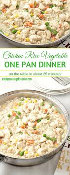 Chicken Rice Vegetable One Pan Dinner Recipe Mix Vegetable Recipe Frozen Vegetable Recipes Food Dishes