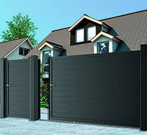 Portail Aluminium Coulissant Vermont Cofreco Plan Architecture Maison Portail Maison Portes De Garage Moderne