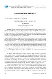 On october 11, 2016, president rodrigo r. Pdf Rodrigo Duterte Who Is He