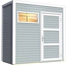 Gartenhaus Cubo 1 Mit Fussboden 234 X 115 Cm Hellgrau Bei Hornbach Kaufen Gartenhaus Haus Fussboden