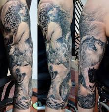 Wolf Tattoo Wolf Tattoo Sleeve Full Arm Tattoos Sleeve Tattoos