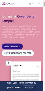 Download our free resume templates. Journalist Cover Letter 20 Guides Examples