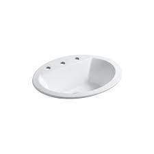 oval drop in bathroom sink with 8 inch