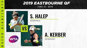 Chiar si kerber a aplaudat reusita romancei! Simona Halep Vs Angelique Kerber 2019 Eastbourne International Quarterfinal Wta Highlights Youtube