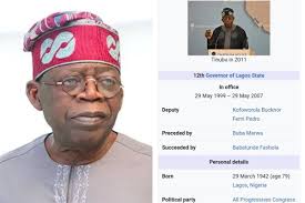She holds the senatorial office for lagos central. Wikipedia Locks Tinubu S Page After Age Is Edited 84 Times Iya Kao