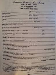 Adoption Application From The Tennessee Children S Home Society Sent With A Signed Letter From Georgia Tann In 1947 Kids House Book Club Tann