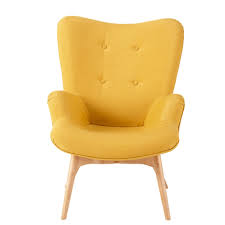 Fauteuil Style Scandinave Jaune Maisons Du Monde Yellow Armchair Armchair Vintage Armchair