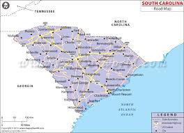 Official map of motorway of south and north carolina with routes numbers. South Carolina Road Map South Carolina Highway Map Roadmap